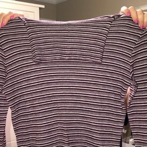 Purple & white Turtle neck long sleeve